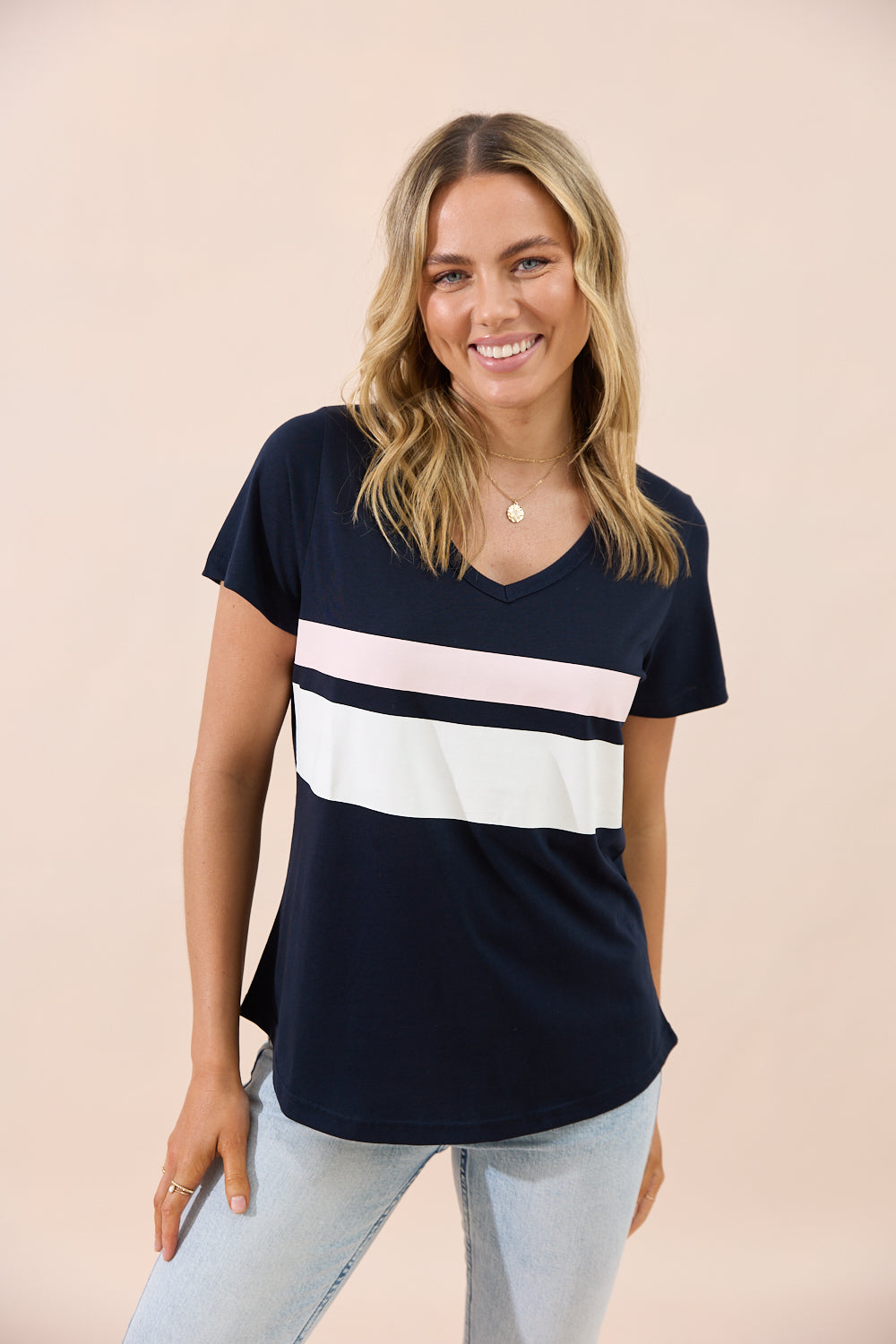 Halle Tee - French Navy