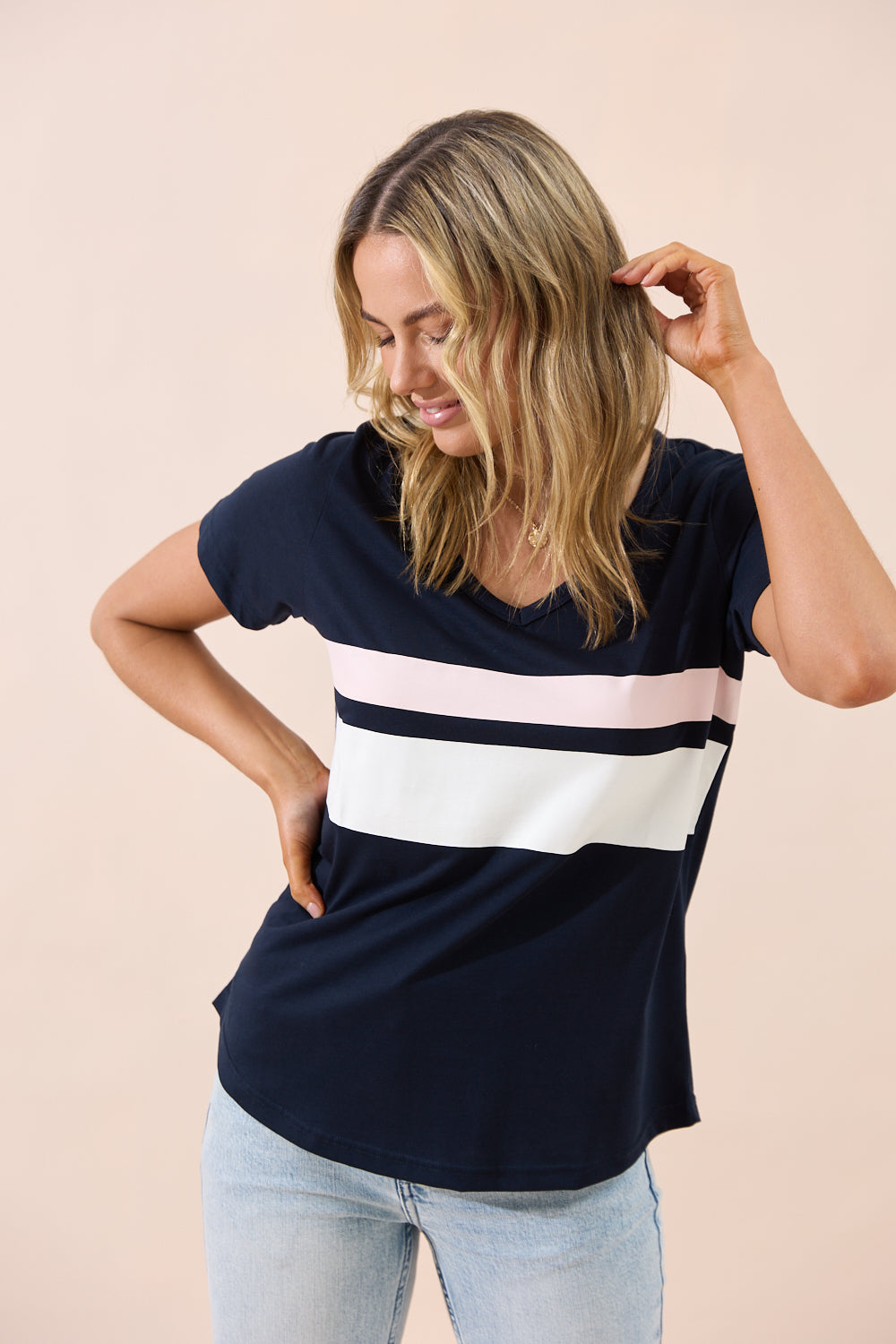 Halle Tee - French Navy