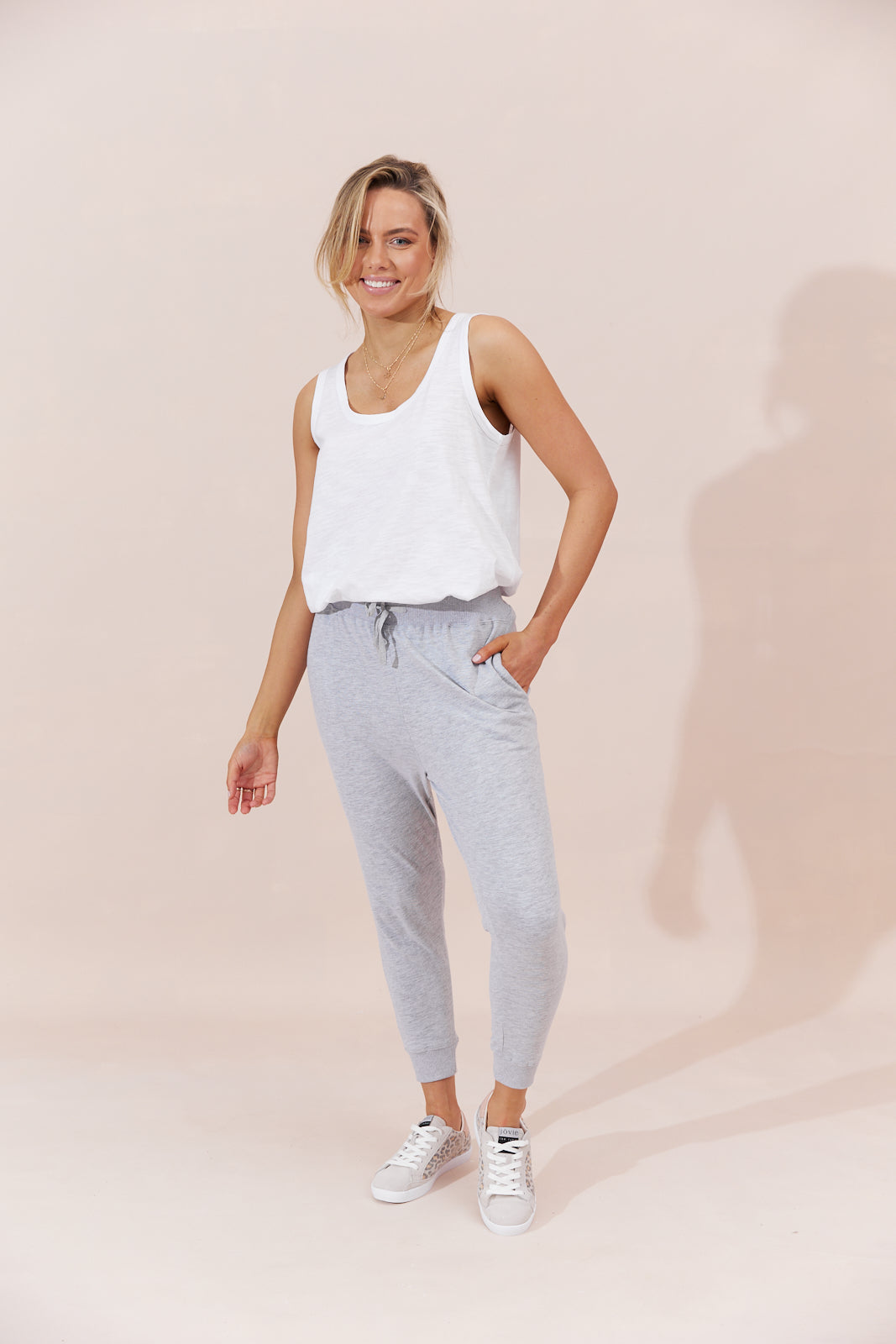 Sorrento Pants - Grey Marle